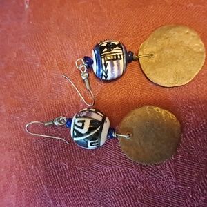Southwest earrings mixed materials